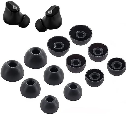 Replacement Earbuds Tips Silicone Eartips for Beats Studio Buds Headphones Fit in Case Buds Tips,6 Pairs S/M/L 3 Size,Black