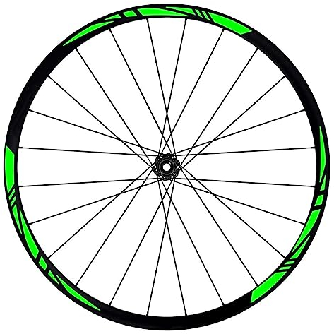 Komplettes Aufkleber-Set für Felgen 26 Zoll – 27,5 Zoll – 28 / 29 Zoll – Fahrrad MTB Bike Stickers Qualität wählen Farbe MTB003 (28-29 Zoll, 069 Neongrün)