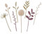 8 Stk Holzblume 30cm Dekostecker Holz Blumen b633 Stielblumen Gräser Pusteblumen Holzblüten Naturdeko Blumenstrauß Basteln Floristik Tischdeko Holzblumen Tischschmuck Schaufensterdeko