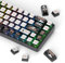 Owpkeenthy Pudding PBT-Tastenkappen 75 % im Punk-Stil, 120 Tasten Transparente ASA-Profil Schwarz-Weiß Tastenkappen US-Layout, für 60 % & Full 104 Tasten Mechanische Tastatur (Panda)