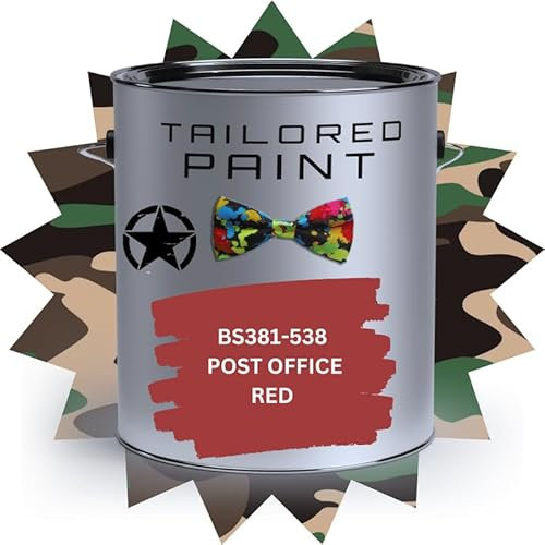 MATT 500ML Army Military Grade Brush/Spray On 1K Single Pack Paint UPVC Wood Steel Plastic - BS381 538 POST OFFICE RED