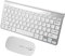 Gatuida Wireless Keyboard and Mouse Combo Set, 2.4GHz Wireless USB Dongle Included, Silent Slim Keyboards, Lag-Free Wireless Keyboard, for Home Office Use Siliver