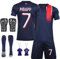 Sidesea Fußballtrikot für Kinder Mit Socken, Schienbeinschoner und Schlüsselanhänger - Heim/Auswärts Trikot für Jungen