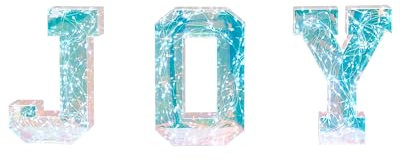 Beliani LED Dekoration 3 Stück schillernde Buchstabenlichter Joy Leuchtschriften mit USB mehrfarbig Castor