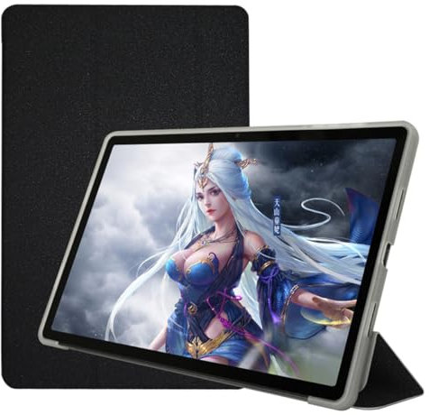 Qiawum Folio Stand Case for Teclast P30T / P30 Tablet 10.1, PU Leather Slim Multi-Viewing Angles Cover with Auto Wake/Sleep Function Hard Back Shell Protective Sleeve