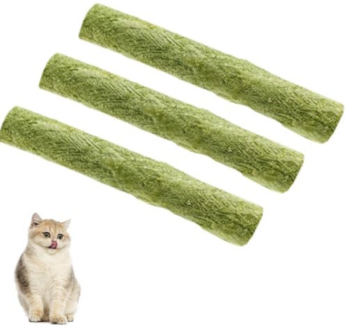 Cat Grass Teething Stick, Chew Sticks for CatS Kittens, Cat Grass Teeth Cleaner, Catnip Toys Sticks Chew Stick Cat Teething Toy for Hairball Removal