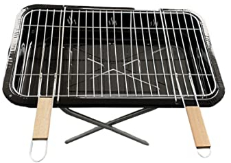 Folding Barbecue | Camping Fire Pit | Heavy Duty | Camping Grill | Picnic BBQ |Charcoal Barbecue| 50cm x 28cm | 19.6’’ x 11’’