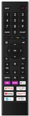 ALLIMITY ERF3C80H Telecomando vocale Sostituzione Compatibile con Hisense TV 43A78GQ 50A78GQ 55A78GQ 75A78GQ 50A7GQ 50A76GQ 50A77GQ 50A79GQ 55A71GQ 50A70GQ 55A76GQ 55A7GQ 75A7GQ 75A70GQ 75A72GQ