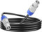 MEIRIYFA PowerCon Stromkabel Professionelles PowerCon-Kabel AC 250V 20A 16AWG 3-Pin Stecker auf Stecker Stromkabel für Bühnenlicht, Lautsprecher, Audio-Videogeräte und mehr (1M, Grau)