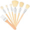 Acrylic Paint Brushes Set - 7 Pieces Mop Brushes for Blending, Versatile Goat Hair Brush Set for Acrylic, Watercolor, Oil Painting - Wooden Handle Artist Brushes