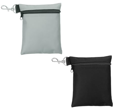 PATIKIL Golftee-Tasche, Reißverschluss, Golfballtasche mit Metall-Karabiner-Klammer für Damen, Wertsachenhalter