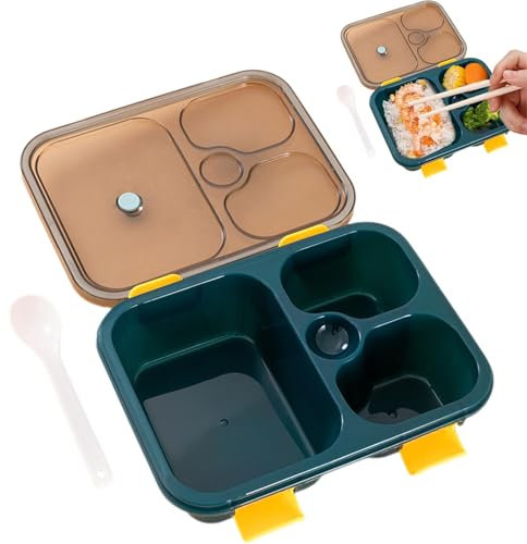 jlceh Lunch Box per bambini, contenitori per il pranzo per bambini,Contenitori per pranzo al sacco per bambini di grande capacità con 4 scomparti - Contenitori per la preparazione dei pasti con