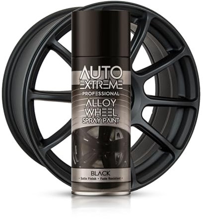 PROTOUCH Auto Extreme Professional Alloy Wheel Spray Paint, Black, 400ml, Satin Finish, Fade Resistant