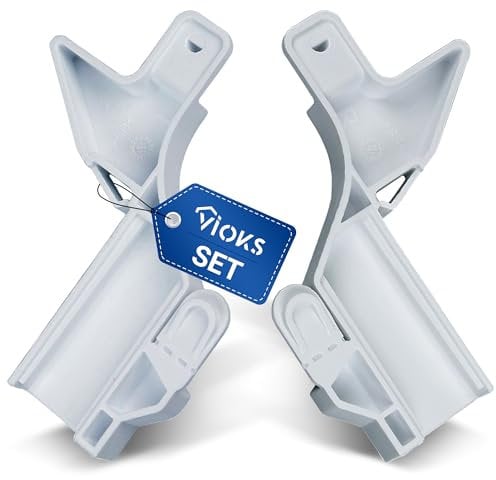 VIOKS Halter Set Links + Rechts Ersatz für Bosch Gefrierschrank Klappenhalter 00657906 00657908 - Gefrierfachtuer Halterung für Gefrierfachklappe in 3GF GS3 GS5 GSD GSN Gefrierschrank Kühlschrank