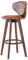 Barhocker für die Küche, um 360 Grad drehbarer Barstuhl, Barhocker aus Holz für den Haushalt, Frühstücksbarhocker für die Küche, PU-Sitz und ergonomische Rückenlehne, Hochstühle für Theke/Re