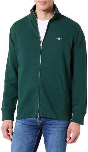 GANT Herren Reguläres Shield-Sweatshirt Mit Reißverschluss, Grey