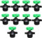 LejeMaek Automatic Irrigation Sprinkler Heads, 10PCS 1/2 Inch Rotating Sprinkler Head, Weather-Proof Plastic Sprinkler Head Replacement for Agricultural, Garden, Landscaping, Green Sprinkler Heads 1