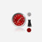 AzureRay Orologio Auto, Mini Orologio Adesivo per Cruscotto Auto con Bocchetta Aria Universale, Decorazione Interni Auto, Rosso
