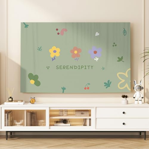 LDLCYCN B,42/43in, Couverture Anti-Poussière TV Protecteur D'affichage TV pour LCD Mené Couverture Poussière pour TV Bureau/Suspendu/Courbé Protecteur D'écran Smart TV Décoration Salon