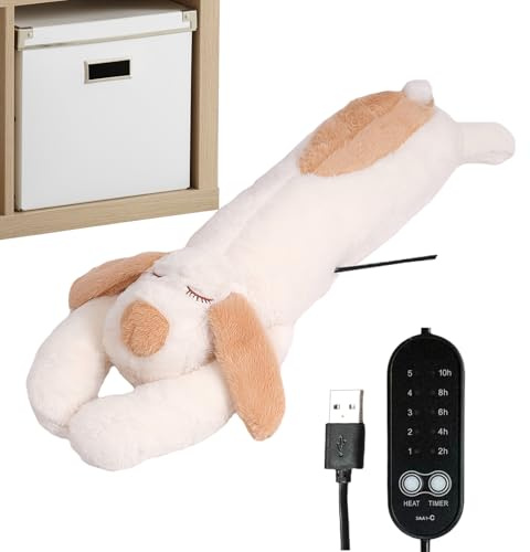 Plüschtier-Wärmekissen Für Erwachsene Elektrisch Einstellbare Temperatur | Plüschiger warmer Hund Für Erwachsene, Mädchen, , Nacken, Rücken, Schultern, Bauch, Periode,