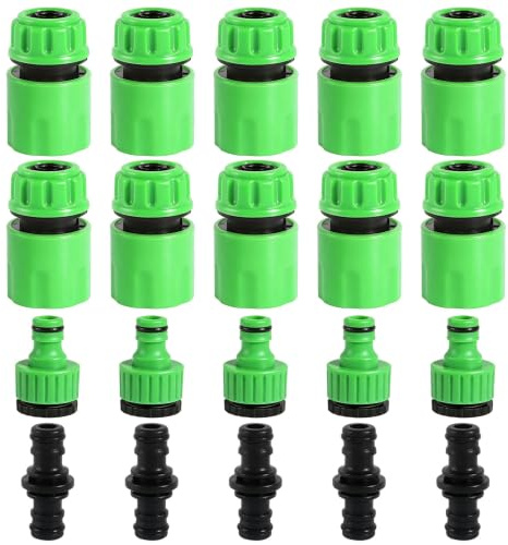 Gartenschlauch Anschluss, 20 Stück Garten Schlauch Steckverbinder Set Schlauchkupplung 1/2 Zoll, Schlauchanschluss Wasserhahn Gartenschlauch Verlängerung für Familie Garten