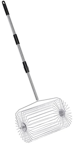Acouto Recogedor de Pelotas de Tenis Grande, Rodillo de Acero Inoxidable, Recolector Portátil de Gran Capacidad para Uso en Jardín