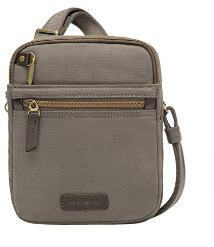 Travelon Reise-Tragetasche mit Diebstahlschutz, klein, Grau - Stone Gray (Grau) - 33306-840