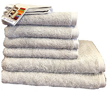 Ross Vita 4004-80 Silber SET Angebot: 4X Handtuch 50x100 cm und 2X Duschtuch 70x140 cm + GRATIS 2X Waschhandschuhe Silber dazu!