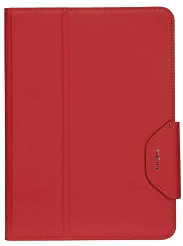 Targus VersaVu THZ4403GL Étui de Protection pour Tablette Apple iPad Air et iPad Pro 11 avec Support Fin à Trois Volets, Audio amélioré, Porte-Stylet, Fermeture à Sangle de sécurité Rouge