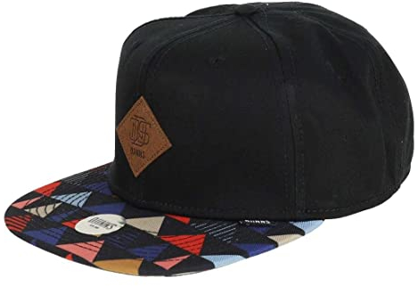 Djinns Tricord 6 Panel Snapback Cap mit exklusivem Capspin Anstecker One Size verstellbar in Schwarz - One-Size
