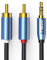 MillSO Chinch auf Klinke 3,5 Kabel 10m Stereo 3,5mm Klinke zu 2 Cinch RCA Stecker Audio Aux Klinkenkabel (Vergoldet Metall Stecker, Doppelte Schirmung)