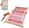 BangShou Webrahmen Holz Webstuhl Set für Kindern und Erwachsene Schulwebrahmen Holzwebrahmen mit Fäden, Kamm, Schiffchen und Wollfaden (40 x 20 cm)