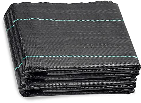 ANSIO Membrana de Control de malezas, 2 m x 10 m, Tela de Control de malezas, Cubierta de Suelo, Tela de Barrera contra malezas estabilizada contra Rayos UV. Ideal para su Uso en Patios, Jardines,
