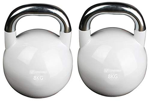 ZYCSKTL Kettlebells Male And Female Gym Professional Kettlebells, Home Fitness Equipment All-steel Kettlebells, Competition Kettlebells (Color : 8kg white)