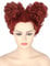 Topcosplay Cosplay Perücke Hexenperücke Damen Rote Braune Perücke für Frauen Halloween Kostüm Perücke