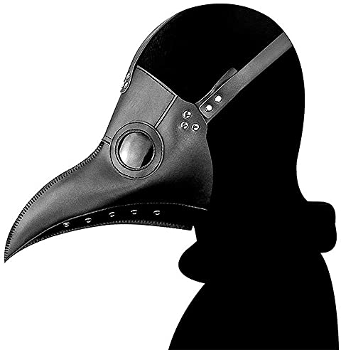 Pest Doktor Maske, Halloween Cosplay Kostüm Requisiten Maske Steampunk Gothic Cosplay Retro Leder Vogel Maske