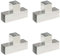 vidaXL 4X Pfostenverbinder T-Form 3 Hülsen Balkenschuh Holzverbinder Eckverbinder Pfostenecke Balken Verbinder Feuerverzinkt Verzinktes Metall 91x91mm