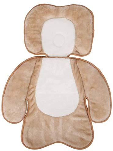 Baby-Kopf-Nacken-Stützkissen für Neugeborene, bequemes Kinderwagen-Sitzkissen Anti-Roll-Kissen Kleinkind für Neugeborene und Kleinkinder 0-12 Monate(braun)