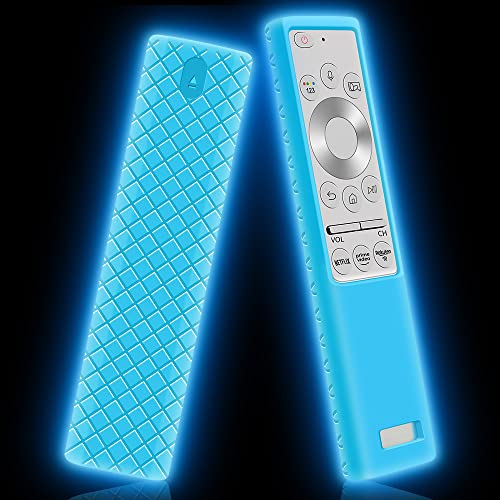 Custodia in Silicone per Samsung Telecomando BN59-01358B BN59-01363J BN59-01311B BN59-01311G TV Telecomando Guscio Protettiva Cover Cassa Copertura per Samsung originale Remote(Blue Fluorescente)