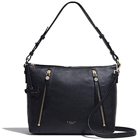 RADLEY Fountain Road Medium Zip-Top Shoulder Bag in Black