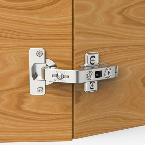 Furniware Lazy Susan Scharniere, 135 Grad, verdeckt, für Schrank, Falttür, Kombination mit Schrauben (normal), 4 Stück