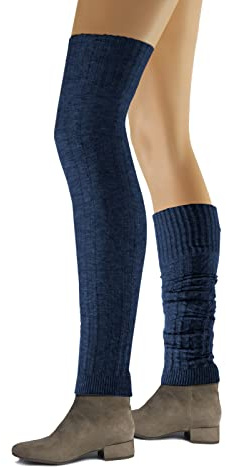 sesto senso Stulpen Damen Baumwolle Beinwärmer Overknee Waden Winter Strick Wadenwärmer