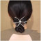 Yheakne Boho Schwarze Spitze Schleife Haarclip CZ Spitze Haarnadel Clip Schwarz Schleife Haarspange Pin CZ Schleife Kopf Clip Kopfbedeckung Dekorative Kopfschmuck Haarschmuck für Frauen und Mädchen