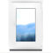 Finestra Serramenti in pvc bianco - Satinato - vetro camera Larghezza x Altezza 45 x 55 cm apertura destra 450 x 550 mm funzione girevole - bauPlaza