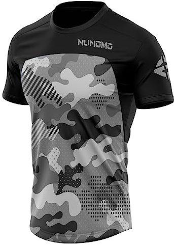 NUNOMO Herren Mountainbike MTB Top Kurzarm Atmungsaktiv Bequem Weich Feuchtigkeitstransport Radtrikot?Kurzarmtrikot Für MTB Rennrad/Multisport/Fitness/rocknend (TYP-5,XL)