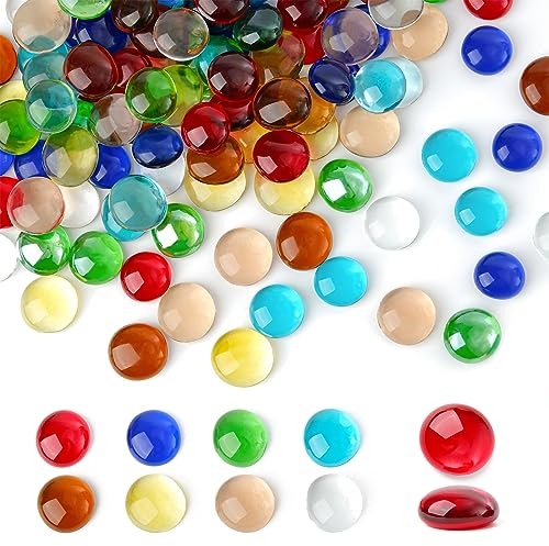 ARTESTAR Pepitas de Vidrio de Colores,900g Piedras de Vidrio Decoración,Coloridas Cristales Decorativos,Cabujones de Piedras de Mosaico para Manualidades,Relleno de Jarrones(Aprox. 190 Piezas)