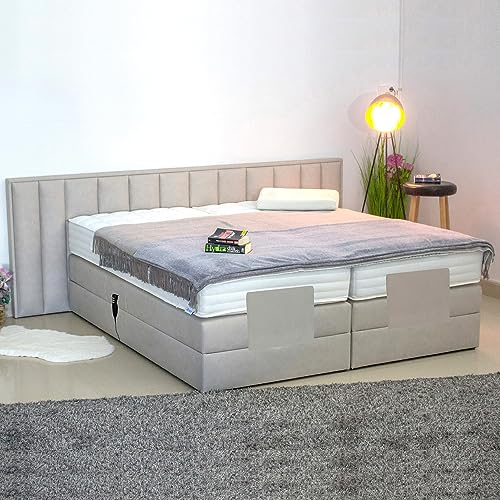 PAARA Boxspringbett Milan GM | Motorverstellung | Royal-WS® Matratze Komplettset - Made in Germany (90 x 200 cm)