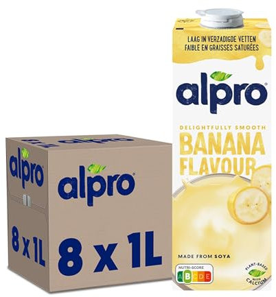 Alpro - Boisson Végétale - Soja Banane - 1L - Lot de 8x1L