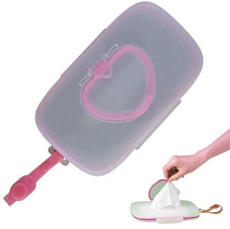 Shurzzesj Wet Wipes Dispenser,Lightweight Baby Wipe Holder Travel Wipes Case - Multipurpose Wipe Box Dispenser Wet Wipe Container for Living Room Bathroom