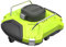 Aspirador robótico para piscinas enterradas, limpiador robótico inalámbrico totalmente automático de 30 W con función premium para escalar paredes, filtros de carga superior más grandes,Green